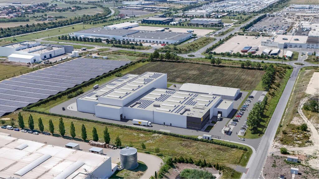 Vizualizace TKG Automotiv nového výrobního závodu v Kolíně–Ovčárech
