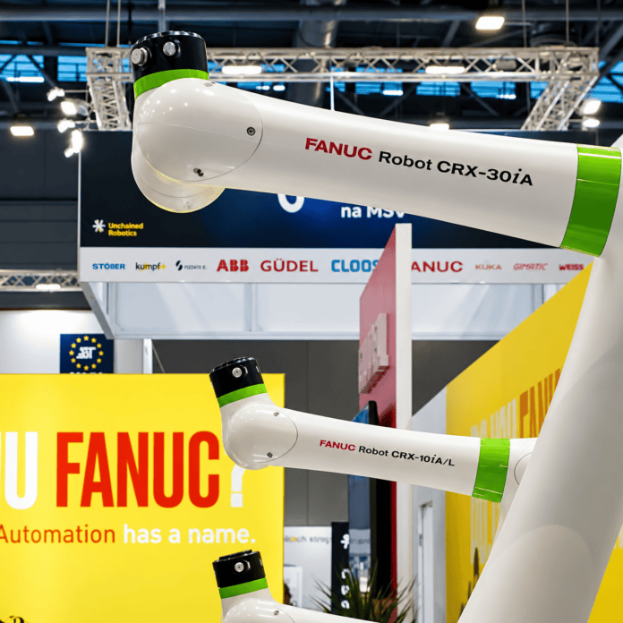 Ukázka průmyslové robotiky na MSV Brno 2026.